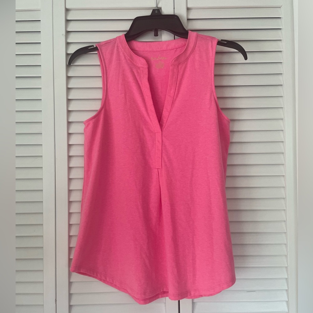 Lily Pulitzer sleeveless pink shirt size xs
